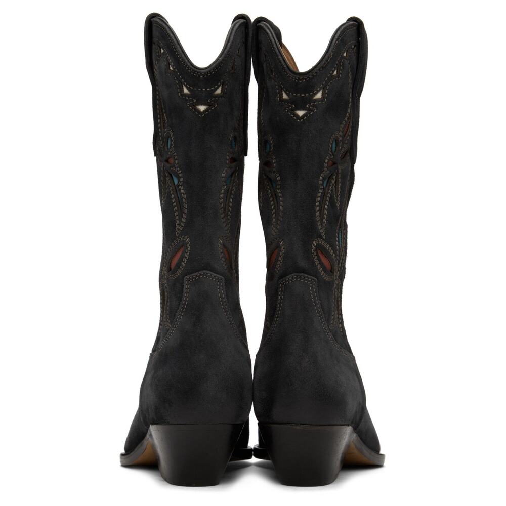 Isabel Marant Duerto Western Embroidered Suede Gray Boots FR 36 US 5-6 NEW $1295 - Picture 2 of 10